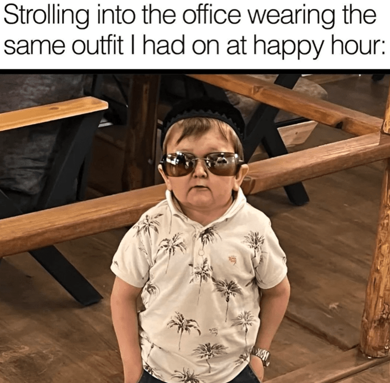 strolling-into-office-wearing-same-outfit-had-on-at-happy-hour