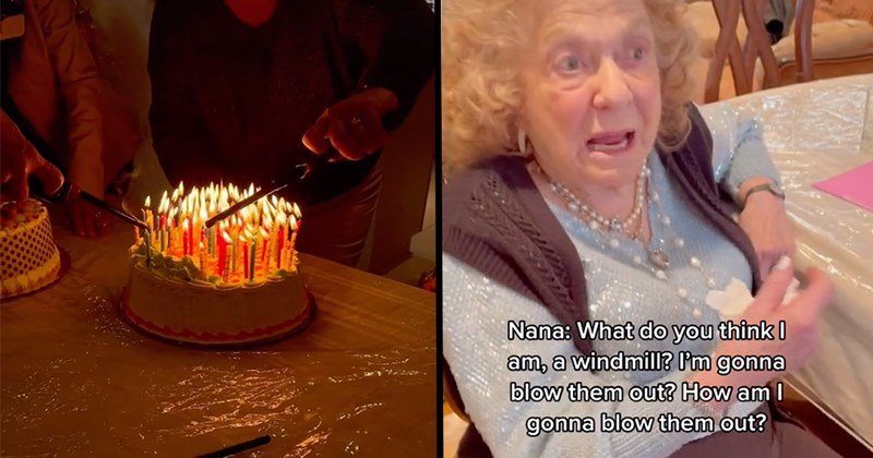 family-hilariously-tries-to-fit-95-candles-on-their-grandmas-cake-for-her-birthday-goes-viral