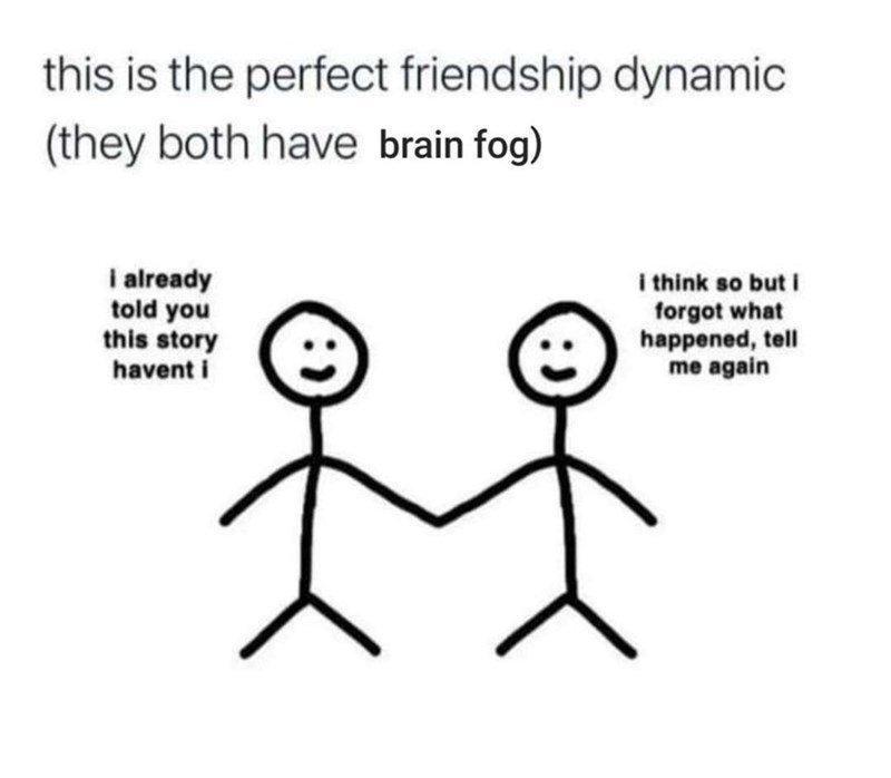 they-both-have-brain-fog-already-told-this-story-havent-think-so-but-forgot-happened-tell-again friday memes