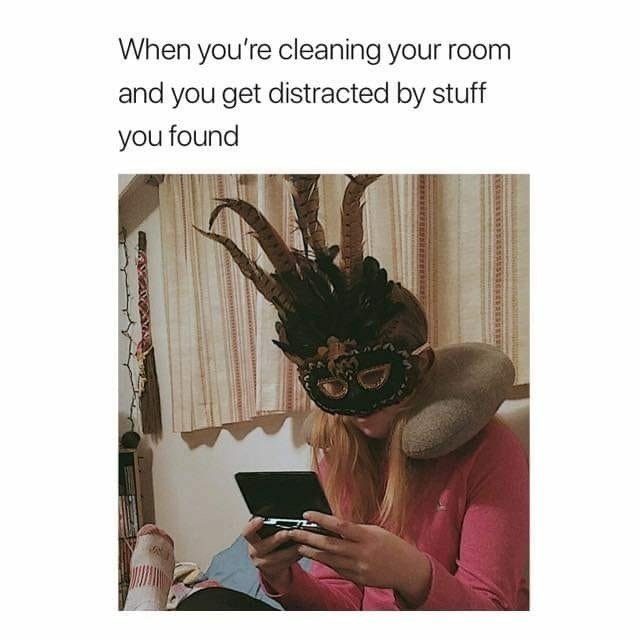 Cleaning But Getting Distracted